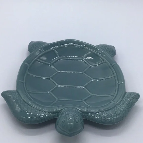 Sea Turtle Ceramic Dish/Bowl Blue Coastal Beach Seaside Decor - Picture 2 of 4